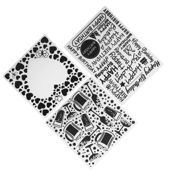 Arriettycraft Dossiers De Gaufrage En Plastique « Happy Birthday » Pour La Fabrication De Cartes D'anniversaire Pour Le Scrapbooking, Les Travaux Manuels, La Décoration D'argile