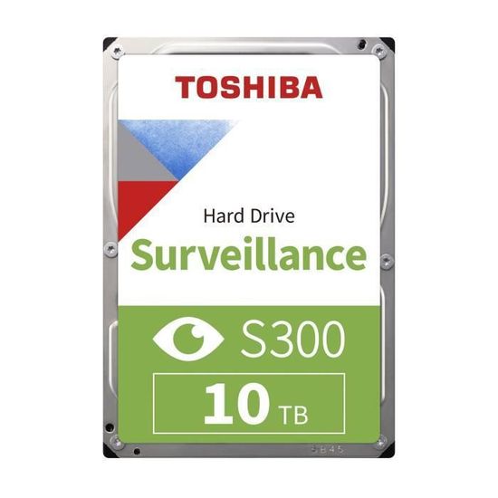 TOSHIBA - Disque dur Interne - S300 - 10To - 7 200 tr/min - 3.5" (Bulk) (HDWT31AUZSVA)