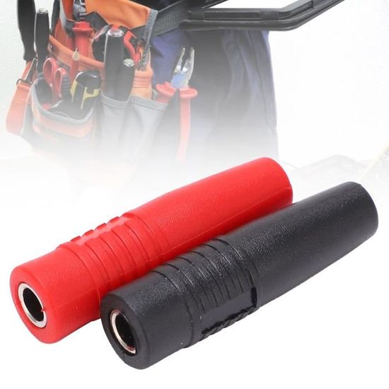 Lot De 10 Mini Fiches Bananes 2mm - Noir Et Rouge, Pour Connexions Audio Et électriques