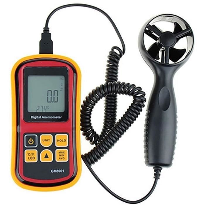 Anémomètre numérique Anémomètre Mesure de la température Thermomètre — free download