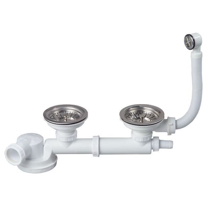 Wirquin Ensemble Vidage 90mm Complet Evier 2 Bacs Achat Vente Siphon De Lavabo Espace Vidage Evier D90 2 Bacs Cdiscount