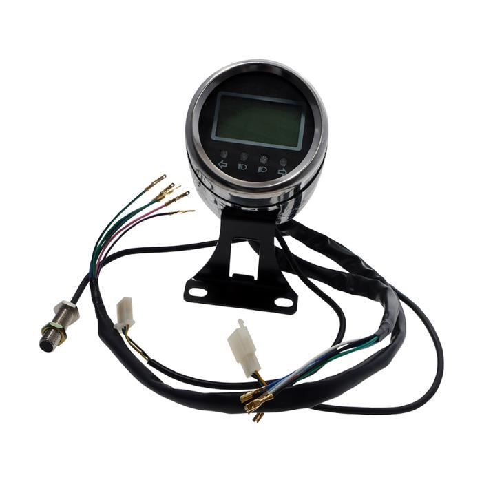 GIVBRO Compteur de vitesse Odomètre LCD numérique compteur de vitesse kilométrique km//h avec rétroéclairage LED pour ATV Quad Dirt Bike Accessoires