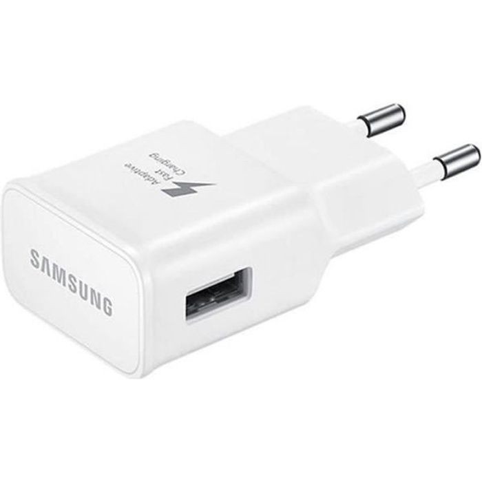 Chargeur SAMSUNG BLANC Charge Rapide PLUG 2A pour Galaxy S7 EDGE (EP-TA20EWE)