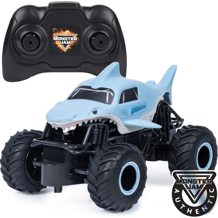 VEHICULE MINIATURE ASSEMBLE ENGIN TERRESTRE MINIATURE ASSEMBLE Monster Jam - 6044952 - Jouet enfant - RC Megalodon - Vé380