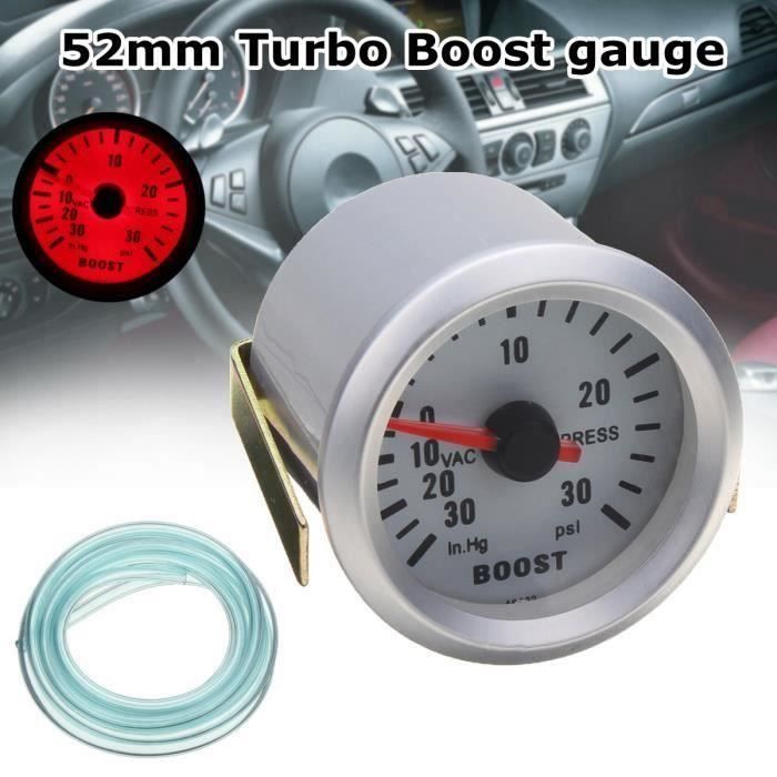 BO Universel 2 - 52MM LED TURBO BOOST PRESSION MANOMÈTRE 30Psi 12V Boost Bar Press Gauge Meter