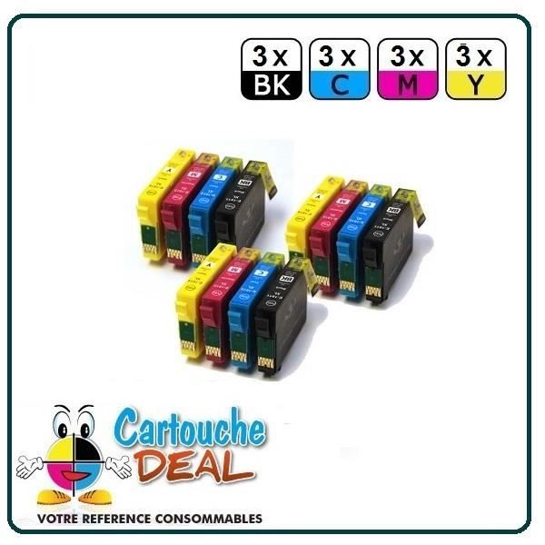 x12 Epson Expression Home XP102 XP202 XP205 XP212 XP215 XP225 XP323 Pack cartouche compatible