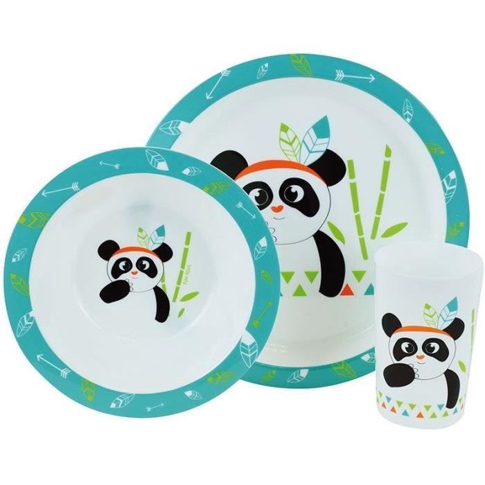 FUN HOUSE Set Repas Indian Panda Pour Enfant