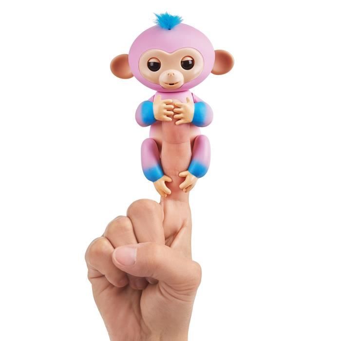 FINGERLINGS bébé Singe Candi - Rose et bleu - Mini Figurines à collectionner