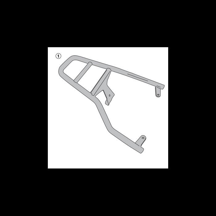 Support top case scooter Givi Monolock Piaggio Vespa Primavera 50-125-150 (14 à 20) - noir