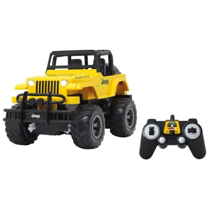 Jamara 405124 Jeep Wrangler Rubicon 1:18 2,4 GHz - Pneus en Caoutchouc réglable, véhicule Jaune 2151