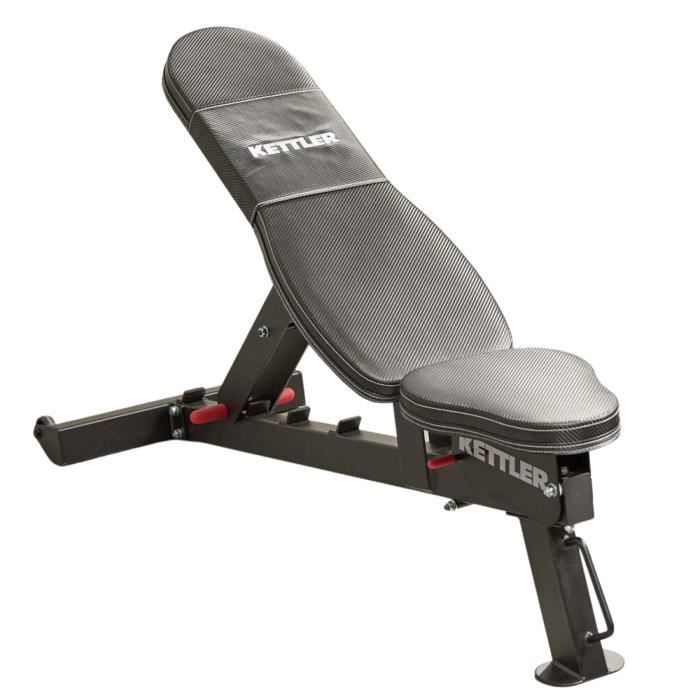 Kettler Banc de musculation Vario Bench | 6 positions d'entraînement | 2 positions assises | Réglable individuellement
