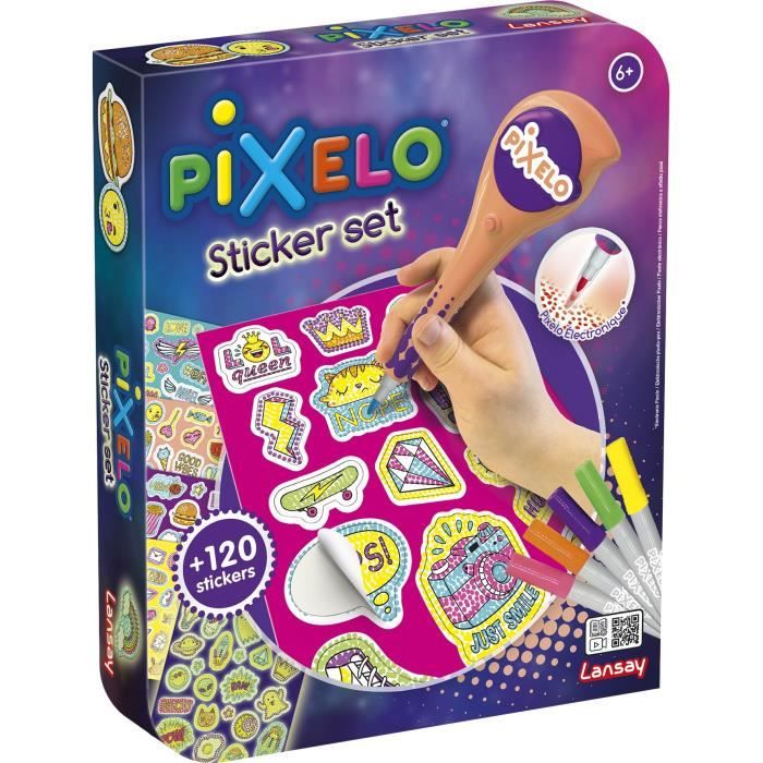 Pixelo - Sticker Set - Activités Artistiques - Coloriage et Dessins - Dès 6 ans - Lansay