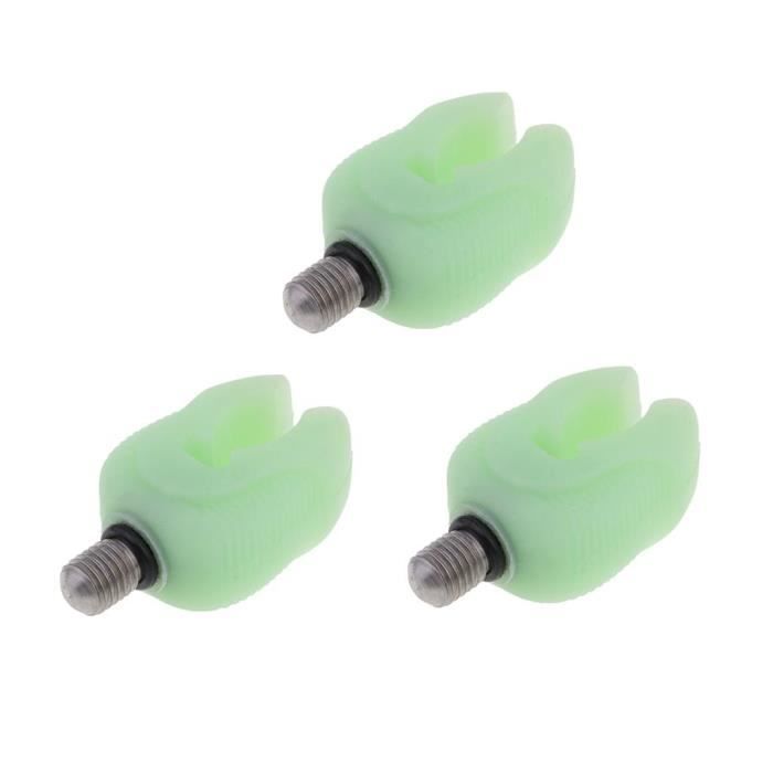 3Pcs Poignés Reste Tige de Pêche Canne Support Lumineux Pêche de Nuit Carpe Sombre Almenclan