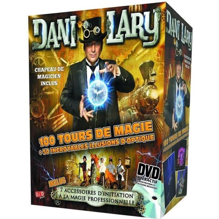 Magie : Coffret Dani Lary pro + Chapeau de magicien + DVD