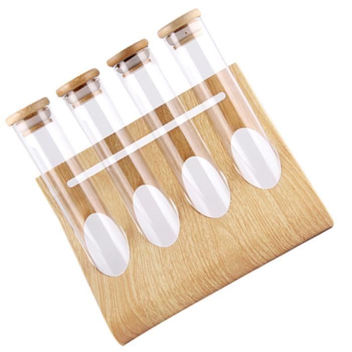 1 ensemble de grains de café présentoir de thé support de stockage tube à essai bouteille en verre transparent TUBE ELECTRONIQUE