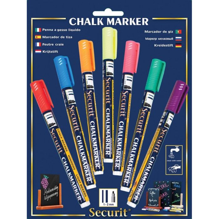 Etui de 7 Marqueurs Craie ORIGINAL SMALL Ogive 1 - 2 mm Assortis