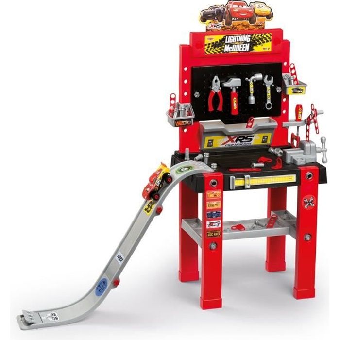 SMOBY Cars XRS Etabli Bricolo Center + 94 Accessoires