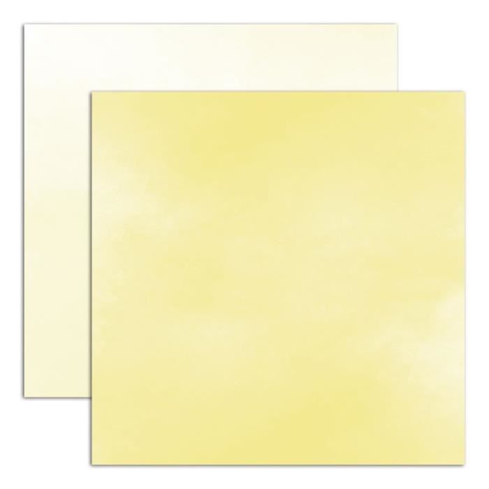 Papier uni 30x30 'Toga - Aquarelle' Jaune