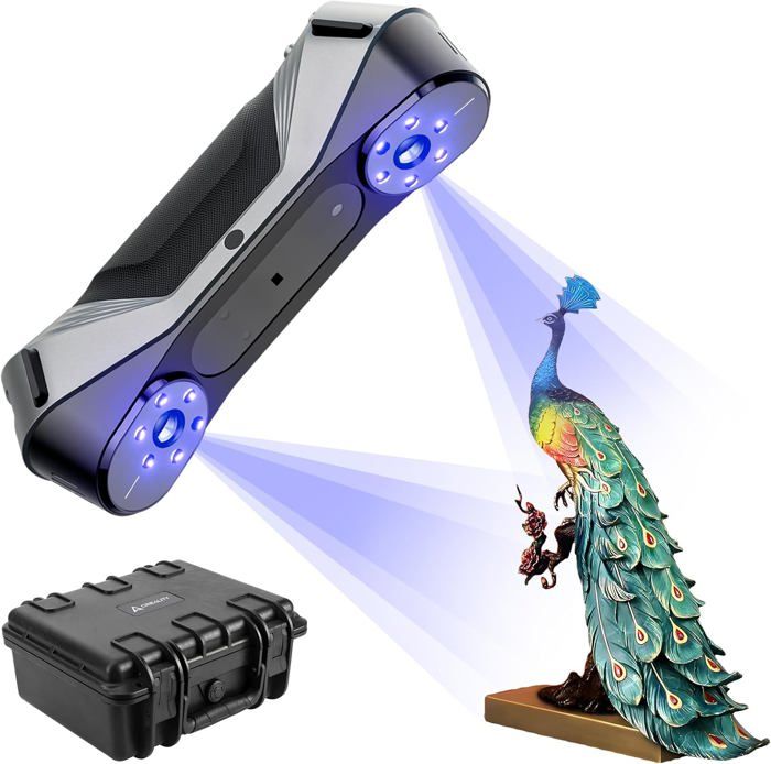 Creality CR-Scan Raptor Scanner 3D pour impression 3D précision 002 mm vitesse de 60 fps prise en charge dobjets de 5 à 2000