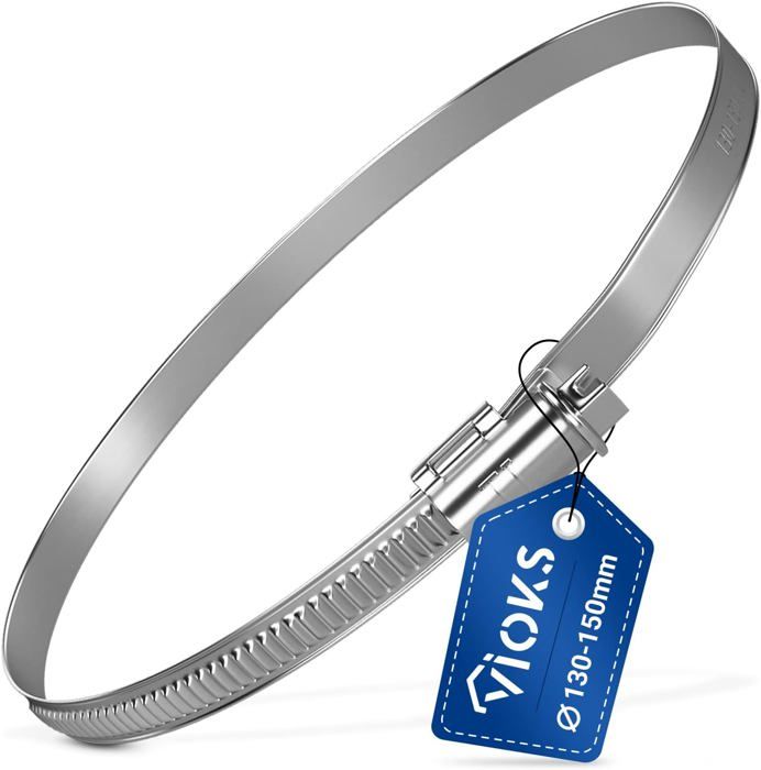 Collier De Serrage DN 150 Acier Inoxydable 316 Pour Conduit De Cheminée