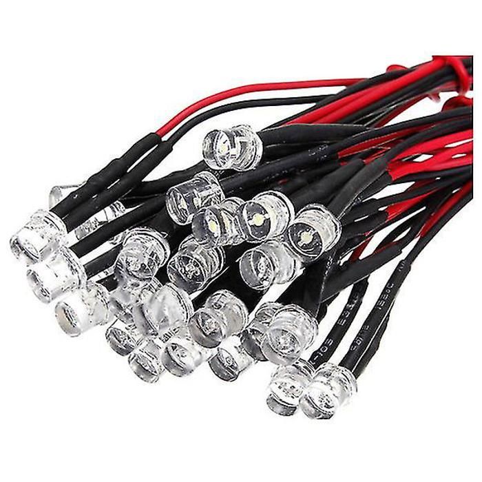 Lumetheus Lot 20 LEDs 5 Mm Blanc 7000 Mcd - Diode Électroluminescente 3V Haute Luminosité