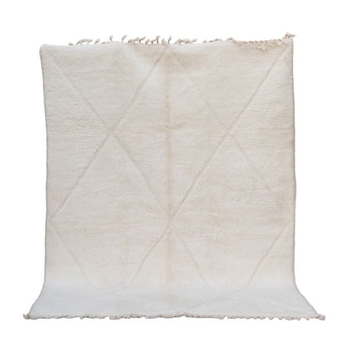 Tapis Beni Ouarain authentique losange Crème 300x200 cm