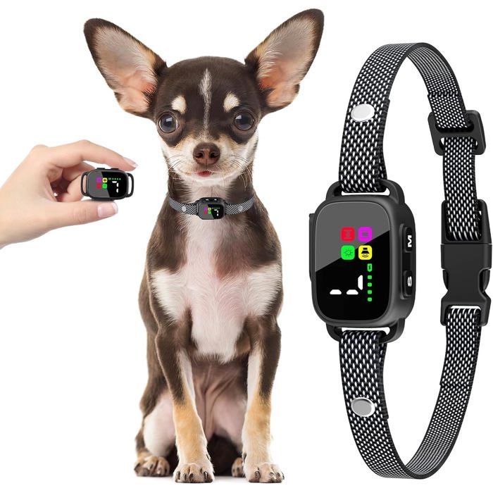 Meilleurs prix pour Collier Anti Aboiement Pour Petits ChiensRechargeable Anti Aboiement Collier Dressage Avec 3 Modes Son/Vibration7 Niveaux De Sen