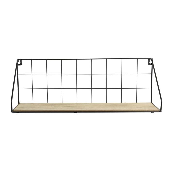 Étagère Murale Rectangulaire Bois Métal - PARIK