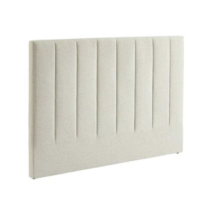 Tête de lit pour lit double 140cm revêtement tissu beige - Cole 150cm