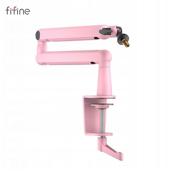 Fifine Microfone Rosa Microphone - FIFINE - BM88P - Support de bureau - Bras en métal ...
