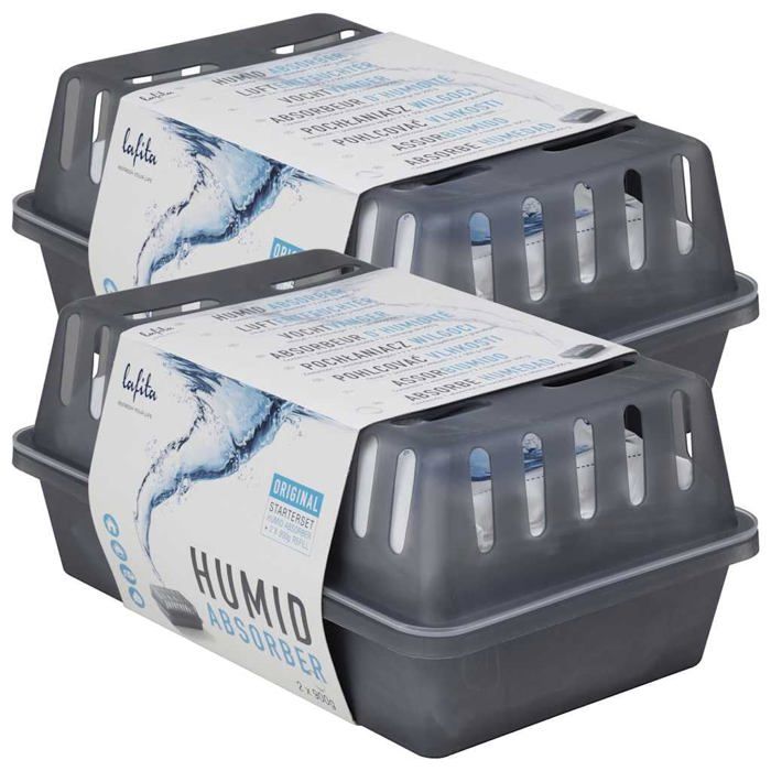 Absorbeur dhumidité avec sacs de recharge - vidaXL - 900 g - Gris - 40x25x48 cm - Fonctionnement silencieux