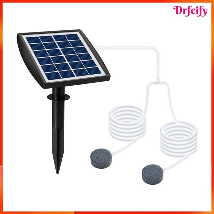 Meilleurs prix pour Pompe à oxygène solaire - AKOZON - panneau 6V 2W - batterie 2200mAh - 2 modes (16/32h) - 08 L/min