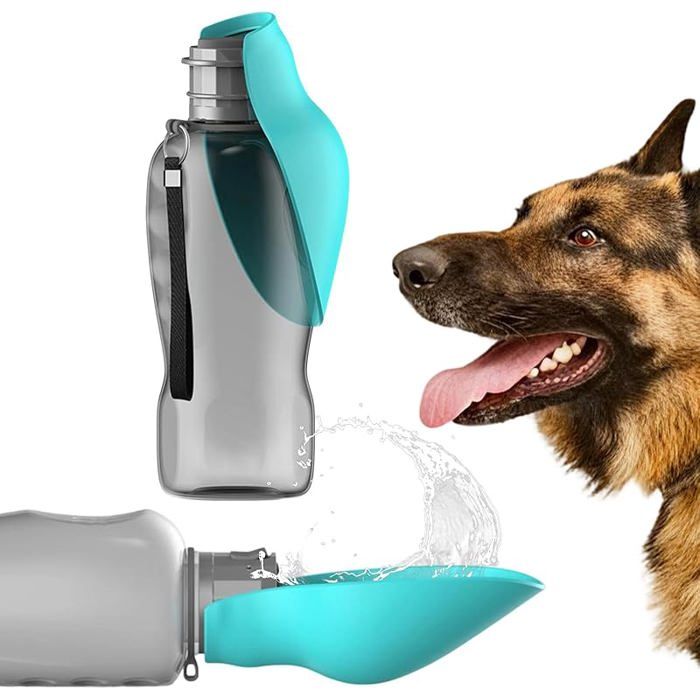 800ML Gourde Chien Promenade sans BPA Portable Gourde pour Chien Chat avec Abreuvoir pour Promenades Randonnée Camping ABREUVOIR