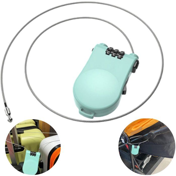Cadenas à Code Rétractable Câble Acier Télescopique Étanche Antivol Casque Ski Vélo Bagage Vert 5x2x9 cm