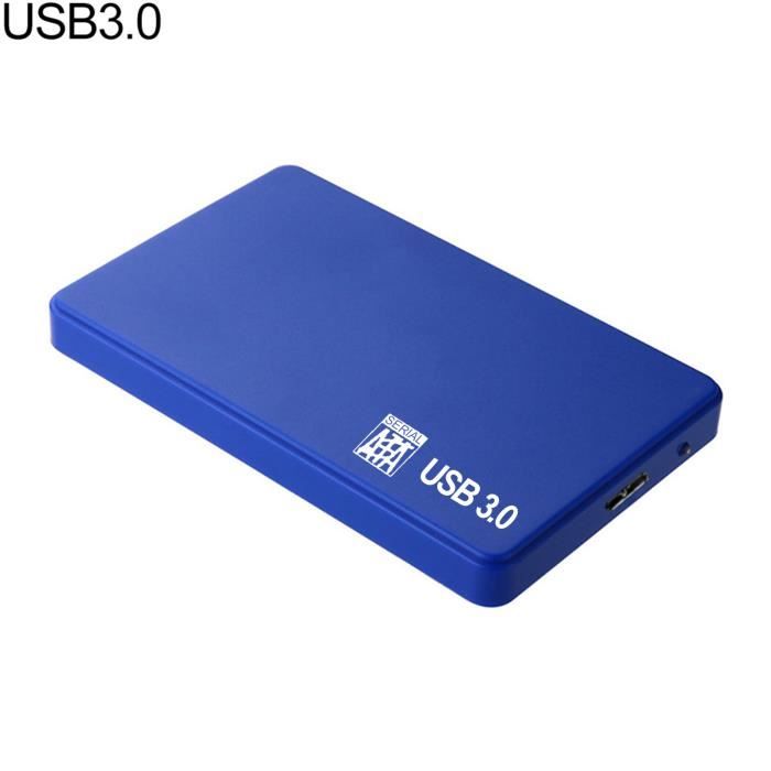 Boîtier Externe pour Disque Dur 2.5' SATA USB 3.0 Box Alluminium Portatile  PC