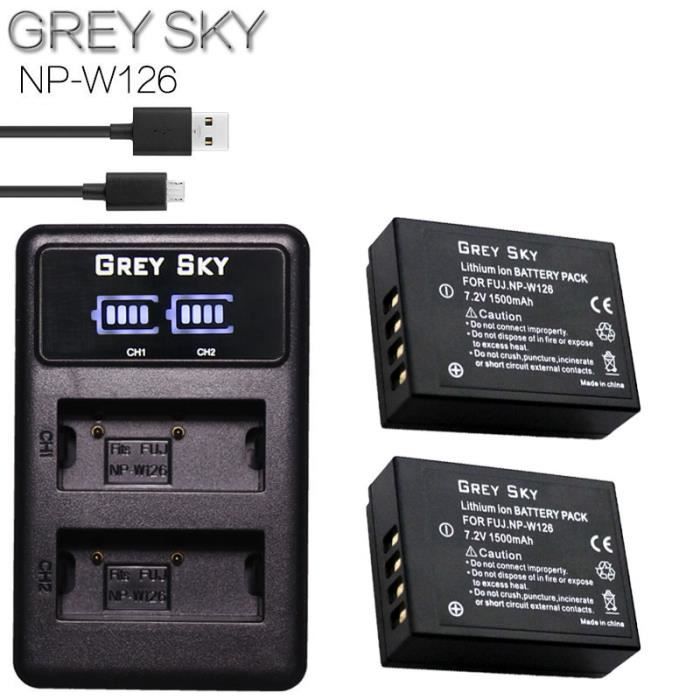 Hisewen NP-W126 NP-W126S Batteria (2Pack) e caricatore per Fujifilm Fuji XT3 X100F X100V X100VI X-T50 X-M5 X-T100 X-S10 X-A5 X-A10 X-E4 X-Pro2 X-Pro3 X-T1 X-T2 X-T3 X-T10 X-T30