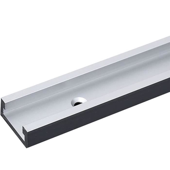 Rail En T Aluminium 400mm Avec Vis - Pour Établi, Scie, Perceuse - Guidage Précision Bricolage