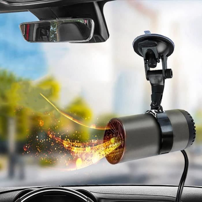 Ecent Chauffage de Voiture Allume-Cigare 12V 150W Dégivreur de Pare Brise Chauffage Rapide Ventilateur 2 en 1