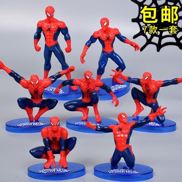 7 Pieces Ensemble Modele De Decoration De Gateau L Incroyable Jouet Spiderman Figure Spider Man Poupee Cdiscount Jeux Jouets