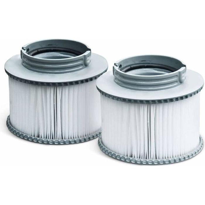 Lot De 2 Filtres Pour Jacuzzi MSpa - Cartouches Filtrantes B0303499 - 90 Plis - Cartouche Filtrante Pour Piscine Gonflable - Filtre à Eau Et Jacuzzis - Blanc - Dimensions : 10,9 X 7,9 Cm