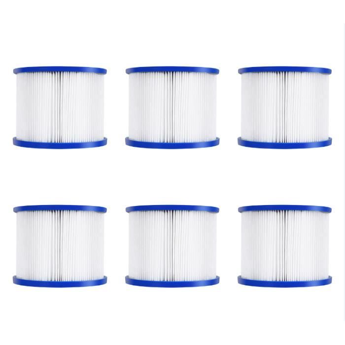 Lot de 12 YXLM Cartouche Filtre de Piscine,Cartouche Filtre à Vis pour Spa Gonflable Pas De Vis 60mm,pour Wave Spa pour Aquaparx pour Aqua Spa pour Costway pour Aqua Spa pour Clever Spa