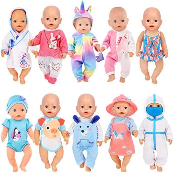 BABY Born Pyjama Licorne – Vêtement Poupée 43 Cm – Motif Magique, T-shirt Ample Et Short Doux – Idéal Pour La Routine Du Soir 🌙