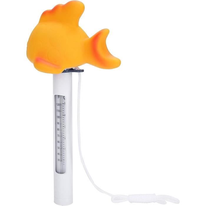 Thermomètre Flottant Piscine Forme Requin - Plage -10 à 50°C - Résistant à L'eau, Lecture Facile - Pour Piscine, Spa, Aquarium - 10