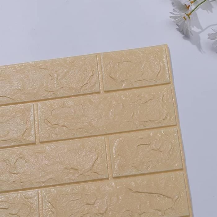 10 Panneaux Muraux Adhésifs Effet Brique 3D – 35x38,5 Cm – Imperméables, Idéal Cuisine & Salle De Bain – Rose