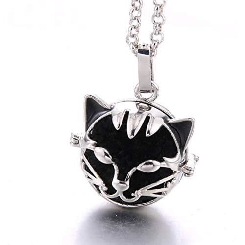 Pendentif Collier Saint Michel Avec Diffuseur D'Huiles Essentielles – Fait En Acier Inoxydable 316L, Chaîne 22/55cm, Doré 18K – Pour Homme Et Femme