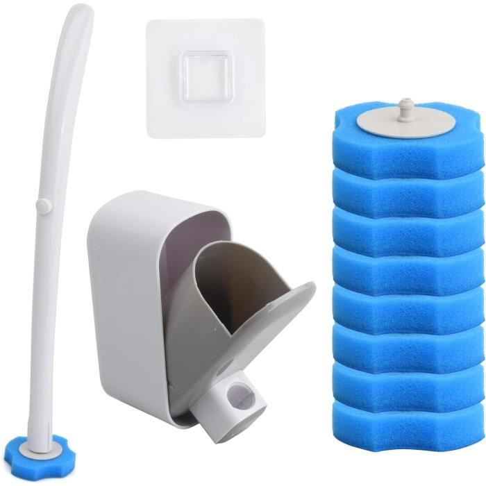 BROSSE WC,16pcs Ocean Gray--Brosse De Toilette Jetable, Brosse De Toilette Moderne Et Hygiénique