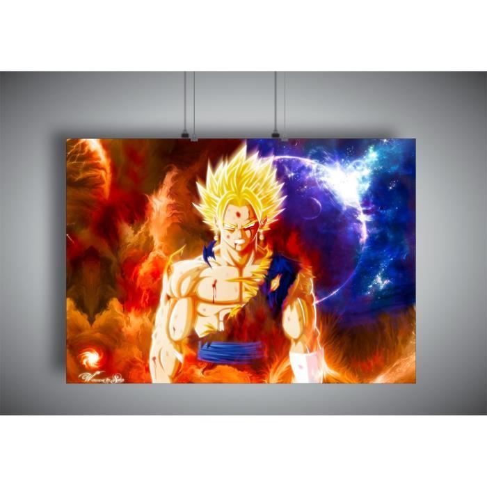 Poster Dragon Ball Z Supervegeto Gogeta Super Saiyan Anime Manga Wall Art Maison Decorations Murales Stickers