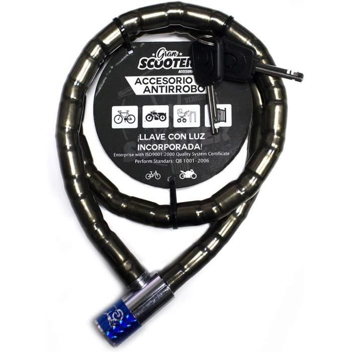 Antivol Casque Moto - Cadenas Casque Moto - Mousqueton avec Code de  Sécurité + Câble Acier Souple + Adaptateur T - Accessoire [18] - Cdiscount  Informatique