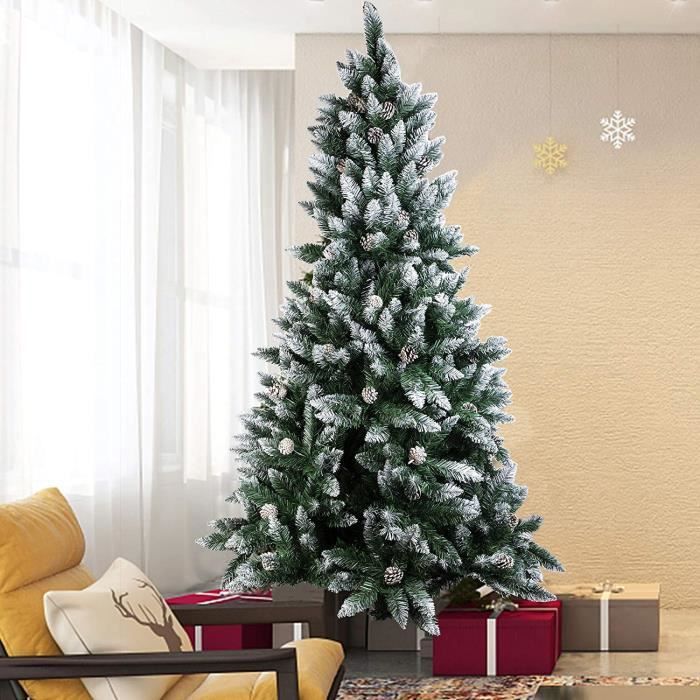 Cliselda 120cm Sapin de Noël Artificiel avec 300 Pointes, Pin Naturel