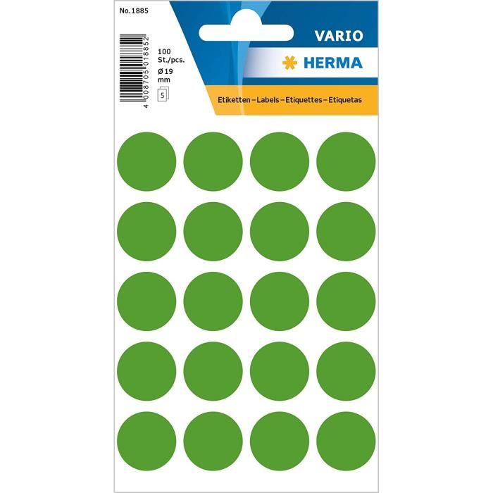 Autocollants Ronds Colorés YIKIADA - 700 Pastilles, 19mm, Imperméables - Idéal Pour Classement/Bureau
